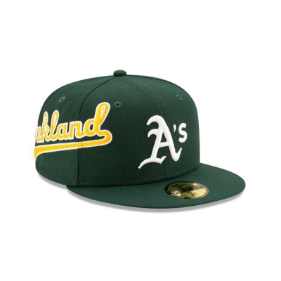 Sapca New Era Oakland Athletics MLB Slant 59FIFTY Fitted - Verzi